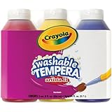 Crayola 3 Count 8-Ounce Artista II Washable Tempera Primary Color Set