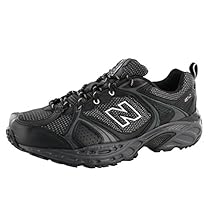 New Balance Men's 481v2 Trail Running Shoe, Black/Silver, 8 4E US
