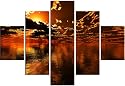 ISLES OF GOLD DIGITAL PAINTING MODERN ART CANVAS FRAMED