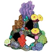 Exotic Environments Indonesian Reef Cavern Aquarium Ornament, 9-Inch by 7-Inch by 8-Inch
