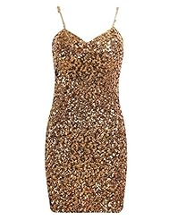Spaghetti Strap Sequined Organza Bodycon Dress/Party Dress/Mini Dress 