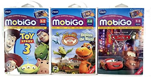 Vtech Electronics MobiGo Cartridge Bundle Toy Story 3 Dinosaur Train &amp; Cars 2 The Best Play or Collectors Gift 3 Items Kids Childs Boys Girls Gift Bundle