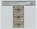 3¢ Third Issue Fractional Currency Strip of 3 Graded PMG Ch. Unc 64