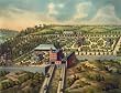 Cincinnati's Price Hill Inclined Planes - Aerial View, ca. 1880 - 16x20-inch - Fine-Art-Quality Photographic Print of an Image from the Library of Congress Collection