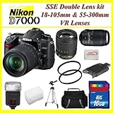 Nikon D7000 3.0-Inch LCD 16.2MP DX-Format CMOS Digital SLR (Black) with Nik ....