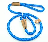 Pet Cuisine Dog Leash Training Slip Lead Puppy Nylon Rope Adjustable Loop Collar Blue