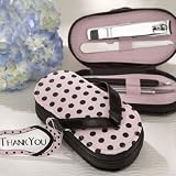 Pink Polka Flip Flop Pedicure Set