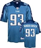 Kyle Vanden Bosch Jersey: Reebok Light Blue Replica #93 Tennessee Titans Jersey - Medium
