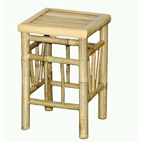 Bamboo Pedestal Stool