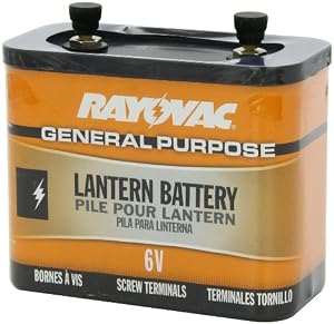 Rayovac 918 Lantern Battery, 6 Volt Screw Terminals, General Purpose