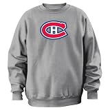 Montreal Canadiens Majestic Steel Heather Tek Patch Crewneck Sweatshirt