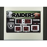 Team Sports Oakland Raiders Scoreboard Desk Clock