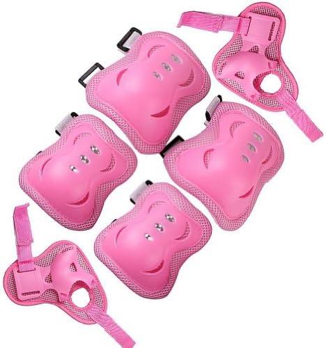 Nsstar 6pcs Kid Children Roller Bicycle Bike Skateboard Extreme Sports Bogu Protector Guards Pads Sport Protective Gear Safety Pad Safeguard Knee Elbow Wrist Support Pad Set