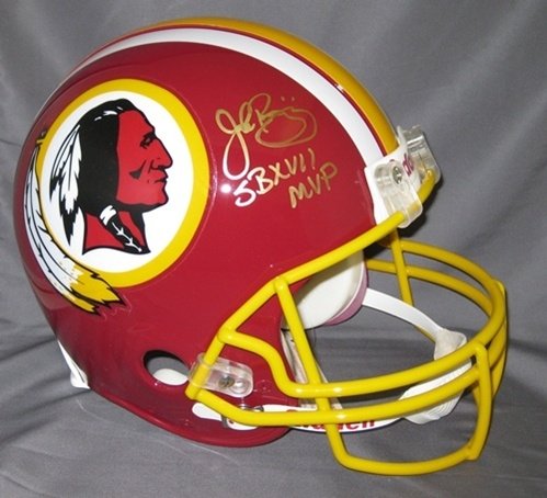 John Riggins Autographed/Hand Signed Washington Redskins Authentic Full Size Proline Helmet with SB