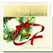 Ribbon Wreath Holiday Cards -