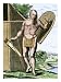 A Canadian Native American Holding Shield, Bow, and Arrows in a Quiver Giclee Poster Print, 12x16