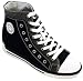 CALDEN - K882899 - 3 Inches Taller - Height Increasing Shoes for Men (Blue Denim and Olive Canvas Double Upper Lace up Basketball Style Shoes)