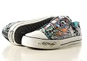 New Ed Hardy Fire Rose Skull Low-rise Stencil Shoes