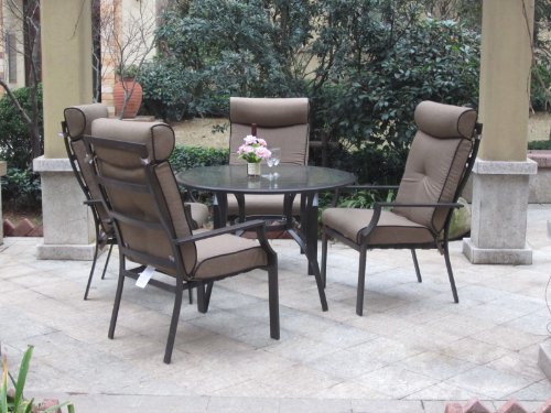 5pc Ravello Outdoor Patio Dining Set - Stacking