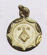Juan de Lagos and Sacred Heart of Jesus 10KT Gold Baptism Medal, 11.40 mm, with 14KT Gold Chain, in Deluxe Gift Box