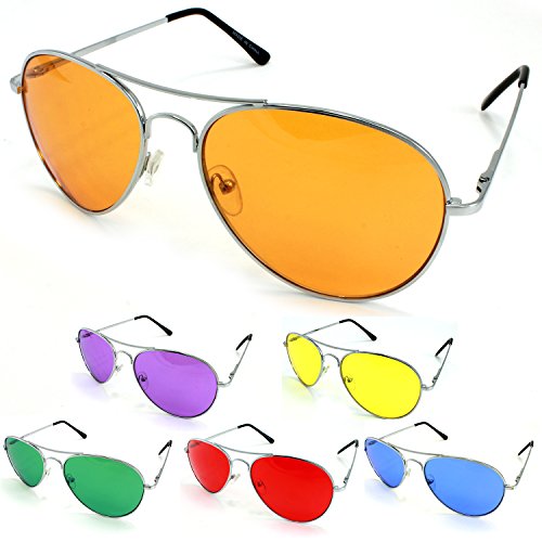 Enimay Mens The Hangover Bradley Cooper Colored Aviator Poker Sunglasses UV 400