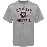 adidas Texas A&M Aggies Youth Helmet Patch T-Shirt - Ash (Small)