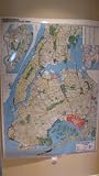 Geographia New York City 5 Borough Laminated Wall Map