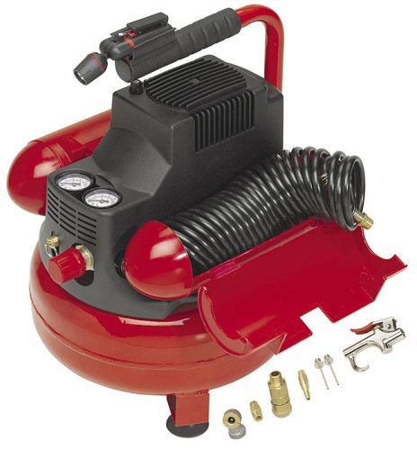 All Power America APC4009 1/3 Horsepower 2.5 Gallon 100 PSI Air Compressor With 9 Accessories & 25-Foot Coil Hose