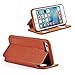 iPhone 6 plus flip case,iPhone 6 plus leather cover,ZVE® Iphone 6 Plus Slim Stand w Window Open Protective Case Cover for Apple iPhone 6/6s plus 5.5 brown