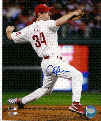 Autographed/Hand Signed Cliff Lee 8x10 Photo Philadelphia Phillies