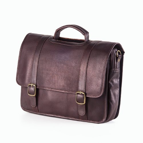 Clava Porthole Flap Leather Briefcase