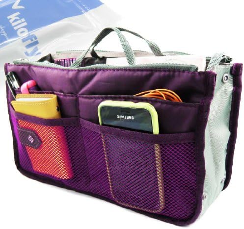 kilofly Purse Insert Organizer, Expandable, with Handles