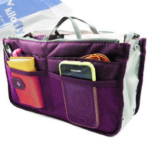 kilofly Purse Insert Organizer, Expandable, with Handles