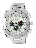 Le Chateau Men's Sports Dinamica Collection with Chrono and Military-Time Watch #5404M_WHT&BLK