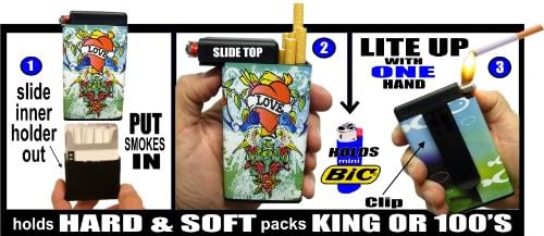 Tarblock Cigarettes Filters 2 Pack Plus Cigarette Case Loving Couple Heart Love