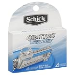 Schick Quattro Cartridges, Titanium, 4 ct.