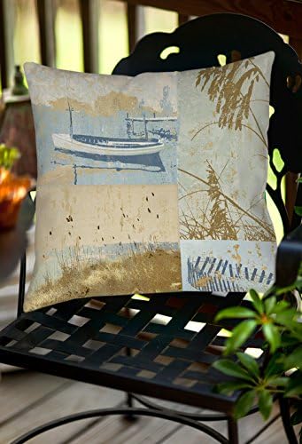 Thumbprintz Square Indoor/Outdoor Pillow, 16-Inch, Coastal Moments