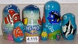 Finding Nemo Russian Nesting Nested Stacking Doll. 5 Pieces / 4 in Tall #4.115