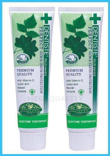 2x100 G. Dentiste Plus White Vitamin C & Xyitol Gum Toothpaste Made in Thailand