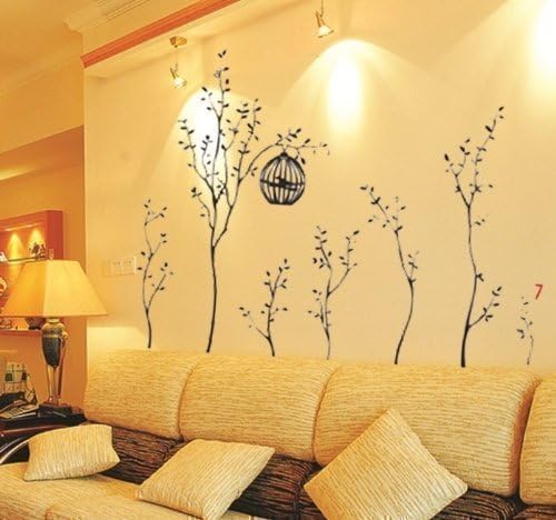 Walplus Huge Birdcage Trees Wide Wall Stickers