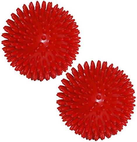 SuuRuuS Massage Ball for Trigger Point, Sensory and Physical Therapy - 3.5 Inch, 2 Pack, Red