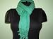 Green Viscose/Cotton Yarn Dyed Scarf
