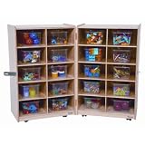 Kid's Play Folding Vertical Storage Unit w 20 Assorted Trays