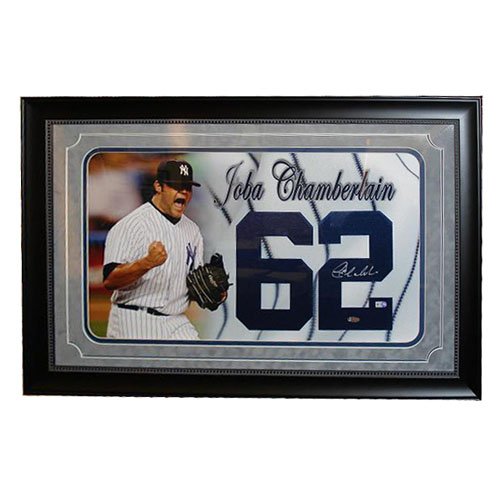 New York Yankees Joba Chamberlain Autographed Framed Number