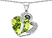 Original Star K(tm) Heart Shape 12mm Simulated Peridot Pendant in .925 Sterling Silver