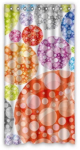 Rainbow Circle Pattern Design Window Curtain 50"x96" (One Piece)