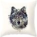 Yoler Art Decorative Throw Pillow Cases Square 1818 Inch Pillow Covers Home Decor Sofa Cushion Wolf Animal Pillowcases