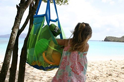 Mesh Beach Bag / Toy Storage and Bath Toy Organizer. High Quality Multi-Use Mesh Bag from Simply Odo. Take Sand Free And Dry Toys Home From The Beach! Also Use As A Mesh Laundry Bag.