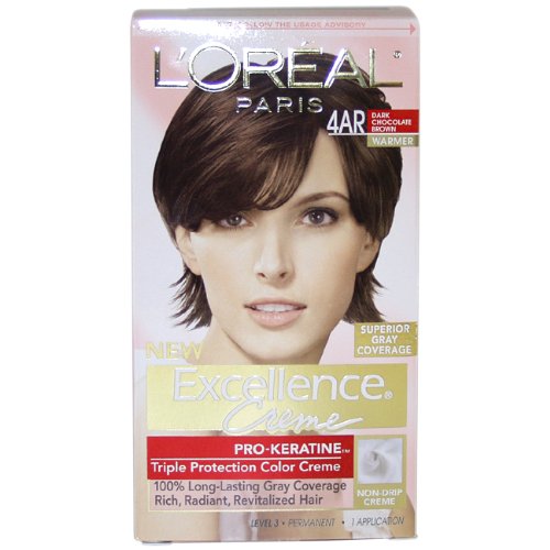 Loreal Excellence Triple Protection Hair Color Creme, 4AR Dark Chocolate Brown - Kit (Haar Preisvergleich