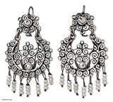 Pearl earrings, 'Memories'